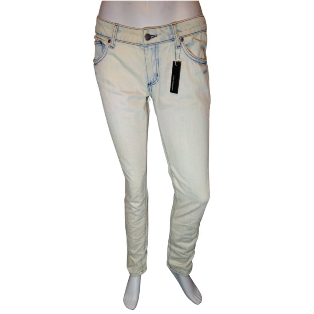 Cream/Blue Dirty Jeans